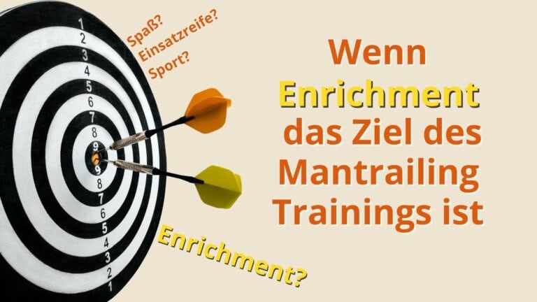Wenn Enrichment das Ziel des Mantrailing Trainings ist