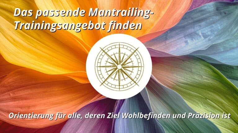 Mantrailing-Training auswählen – Kompasssymbol auf farbigem Hintergrund als Orientierung für Training mit Wohlbefinden und Präzision