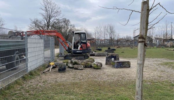 ..und auf der Wiese ablegen