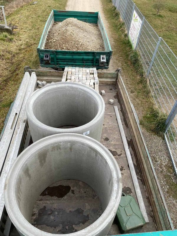 Kanalrohre für den Tunnel