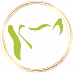 RT Logo Hund in goldenen Rahmen
