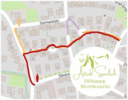 Mantrailing - Skizze des Splittings zur Überprüfung